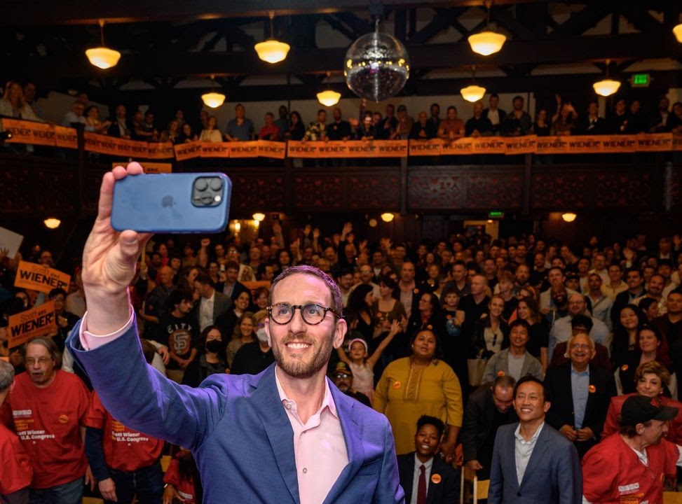 Scott at a rally